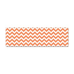 Orange And White Zigzag Bumper Sticker by Zandiepants