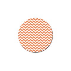 Orange And White Zigzag Golf Ball Marker by Zandiepants