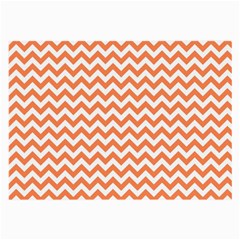 Orange And White Zigzag Glasses Cloth (large, Two Sided)