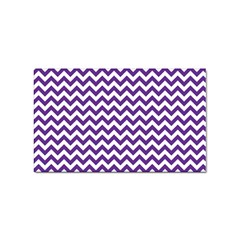 Purple And White Zigzag Pattern Sticker 100 Pack (rectangle) by Zandiepants