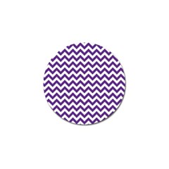 Purple And White Zigzag Pattern Golf Ball Marker