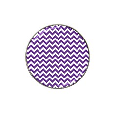 Purple And White Zigzag Pattern Golf Ball Marker (for Hat Clip)