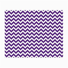 Purple And White Zigzag Pattern Glasses Cloth (small) by Zandiepants