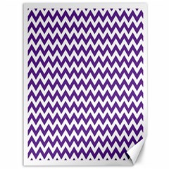 Purple And White Zigzag Pattern Canvas 36  X 48  (unframed) by Zandiepants