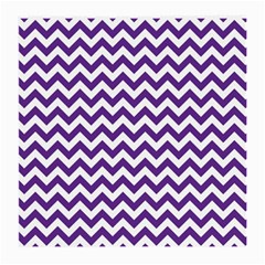 Purple And White Zigzag Pattern Glasses Cloth (medium) by Zandiepants