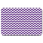 Purple And White Zigzag Pattern Large Door Mat 30 x20  Door Mat