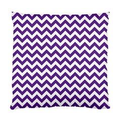 Purple And White Zigzag Pattern Cushion Case (two Sided)  by Zandiepants