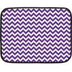 Purple And White Zigzag Pattern Mini Fleece Blanket (Two Sided) 35 x27  Blanket Front