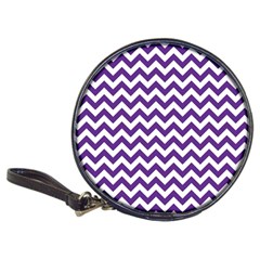 Purple And White Zigzag Pattern Cd Wallet by Zandiepants