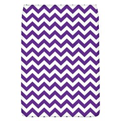 Purple And White Zigzag Pattern Removable Flap Cover (large) by Zandiepants