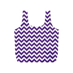 Purple And White Zigzag Pattern Reusable Bag (s) by Zandiepants