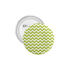 Spring Green And White Zigzag Pattern 1 75  Button by Zandiepants