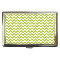 Spring Green And White Zigzag Pattern Cigarette Money Case