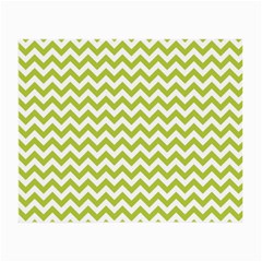 Spring Green And White Zigzag Pattern Glasses Cloth (small, Two Sided) by Zandiepants