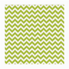 Spring Green And White Zigzag Pattern Glasses Cloth (medium, Two Sided) by Zandiepants