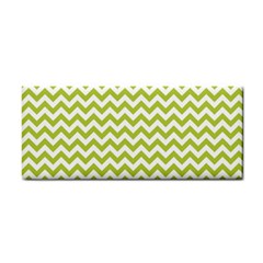 Spring Green And White Zigzag Pattern Hand Towel