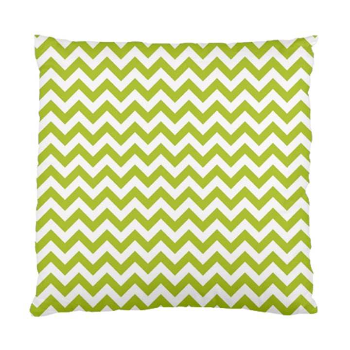 Spring Green And White Zigzag Pattern Cushion Case (Single Sided) 