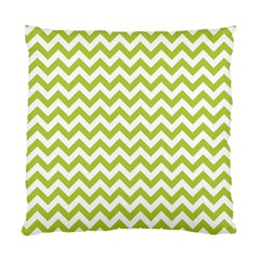 Spring Green And White Zigzag Pattern Cushion Case (two Sided)  by Zandiepants