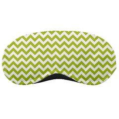 Spring Green And White Zigzag Pattern Sleeping Mask