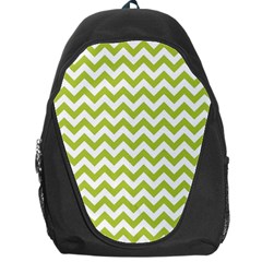 Spring Green And White Zigzag Pattern Backpack Bag