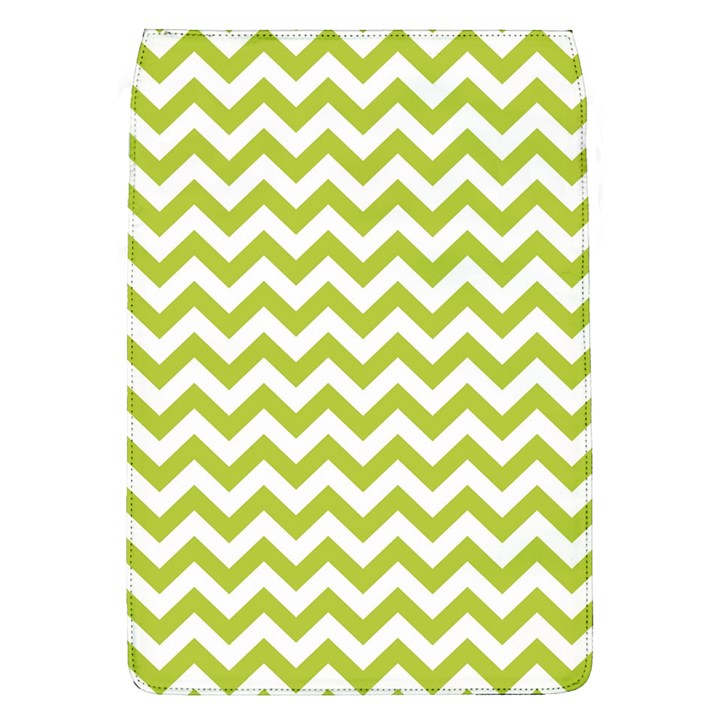 Spring Green And White Zigzag Pattern Removable Flap Cover (Large)