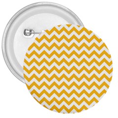 Sunny Yellow And White Zigzag Pattern 3  Button