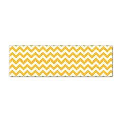 Sunny Yellow And White Zigzag Pattern Bumper Sticker