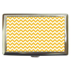 Sunny Yellow And White Zigzag Pattern Cigarette Money Case