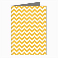 Sunny Yellow And White Zigzag Pattern Greeting Card