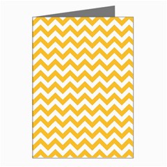 Sunny Yellow And White Zigzag Pattern Greeting Card (8 Pack)