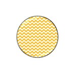 Sunny Yellow And White Zigzag Pattern Golf Ball Marker 4 Pack (for Hat Clip) Front