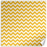 Sunny Yellow And White Zigzag Pattern Canvas 16  x 16  (Unframed) 15.2 x15.41  Canvas - 1