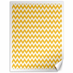 Sunny Yellow And White Zigzag Pattern Canvas 36  X 48  (unframed) by Zandiepants