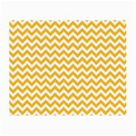 Sunny Yellow And White Zigzag Pattern Glasses Cloth (Small, Two Sided) Front