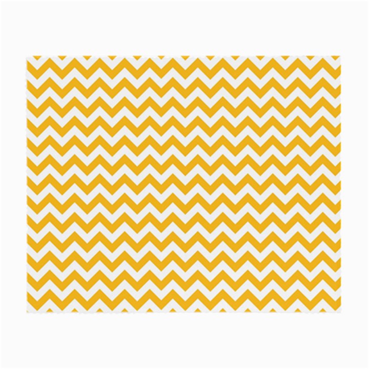 Sunny Yellow And White Zigzag Pattern Glasses Cloth (Small, Two Sided)