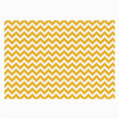 Sunny Yellow And White Zigzag Pattern Glasses Cloth (large) by Zandiepants