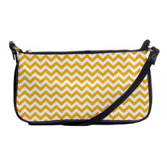 Sunny Yellow And White Zigzag Pattern Evening Bag by Zandiepants