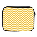 Sunny Yellow And White Zigzag Pattern Apple iPad Zippered Sleeve Front