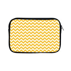 Sunny Yellow And White Zigzag Pattern Apple iPad Mini Zippered Sleeve