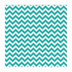 Turquoise And White Zigzag Pattern Glasses Cloth (medium)