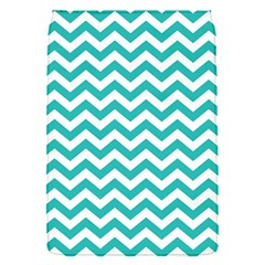 Turquoise And White Zigzag Pattern Removable Flap Cover (small) by Zandiepants