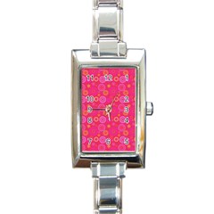 Psychedelic Kaleidoscope Rectangular Italian Charm Watch