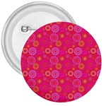 Psychedelic Kaleidoscope 3  Button Front