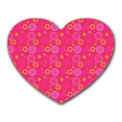 Psychedelic Kaleidoscope Mouse Pad (heart)