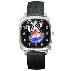 Sketch27420539 Square Leather Watch