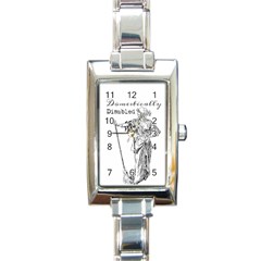 Domestically Disabled Rectangular Italian Charm Watch