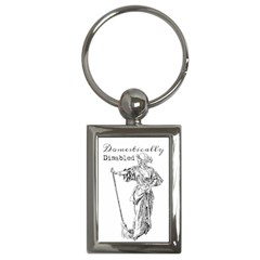 Domestically Disabled Key Chain (rectangle) by StuffOrSomething