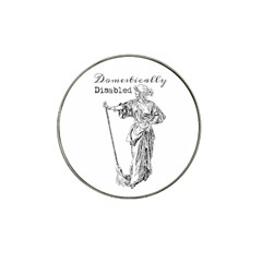 Domestically Disabled Golf Ball Marker (for Hat Clip) by StuffOrSomething