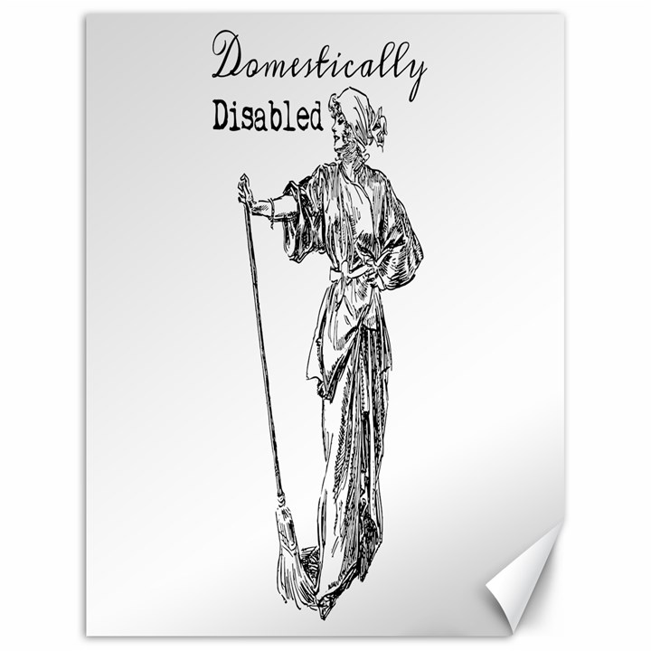 Domestically Disabled Canvas 18  x 24  (Unframed)