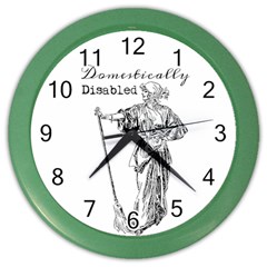 Domestically Disabled Wall Clock (color) by StuffOrSomething